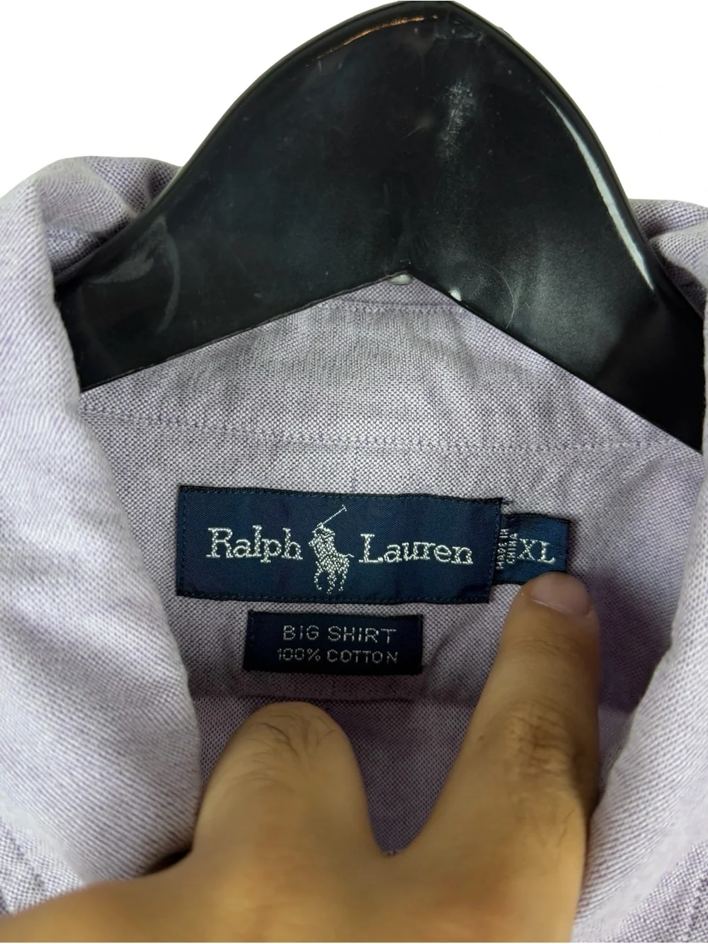 Vintage 2000s Polo Ralph Lauren Big 100% Cotton Purple Button Up Shirt Size XL